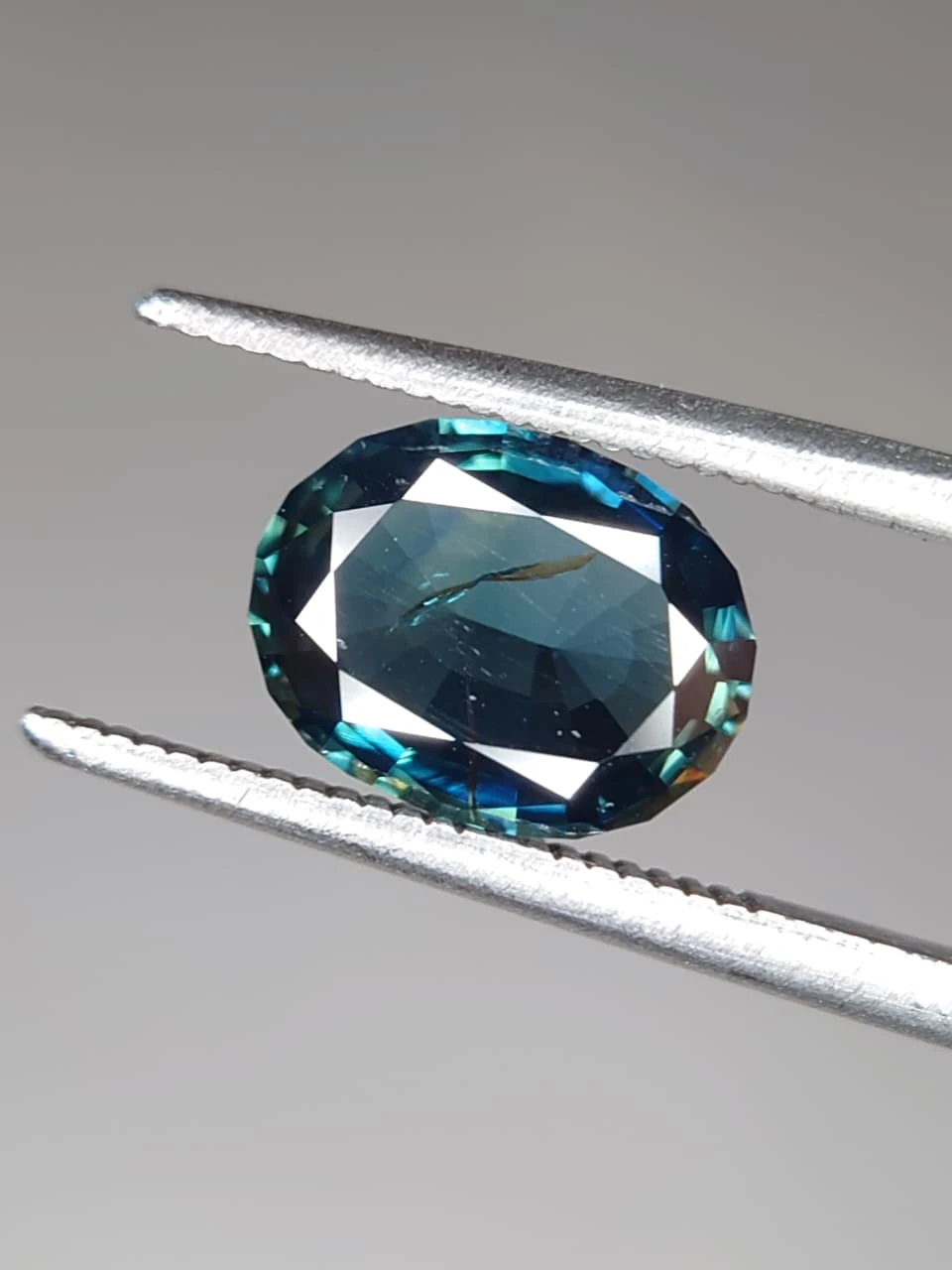 2.2ct Natural Oval Cut Teal Sapphire from Nigeria — view 6